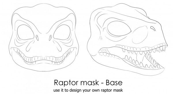 Raptor mask - Base by Shioku -- Fur Affinity [dot] net