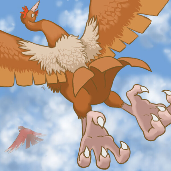 Spearow, Fearow and Ho-Oh by Catapultato on DeviantArt