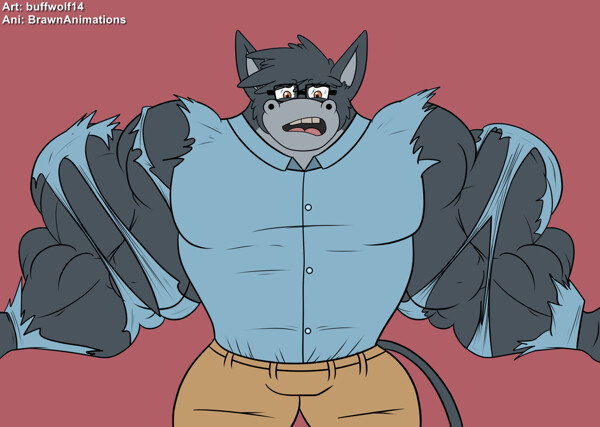 I animated buffwolf14 's muscle growth comic.. 