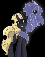 A bug with her ghost