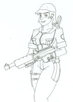 Kate with Assault Rifle
