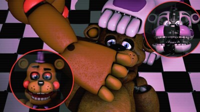 nightmare, nightmare fredbear and child by moguior -- Fur Affinity