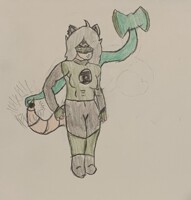Green Opossum! By PanSquatch