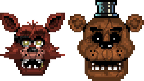 Withered freddy pixel art