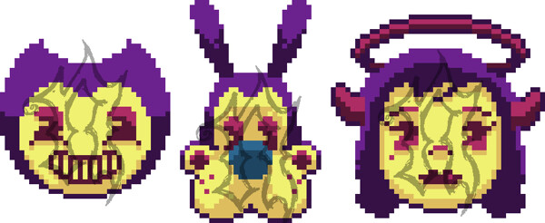 Pixel FNaF 4 Heads (Pay for Use) by Noxious-Croww -- Fur Affinity [dot] net