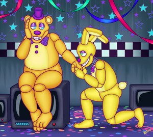 New Springbonnie and Fredbear by N4STYR4BBiT -- Fur Affinity [dot] net