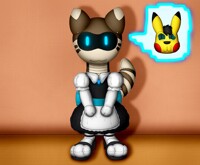 Ace Spade the "Furrbot Maid" (Commission)
