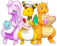 goodra/ampharos/dragonite acrylic stand design