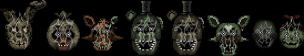 Pixel FNaF 4 Heads (Pay for Use) by Noxious-Croww -- Fur Affinity [dot] net