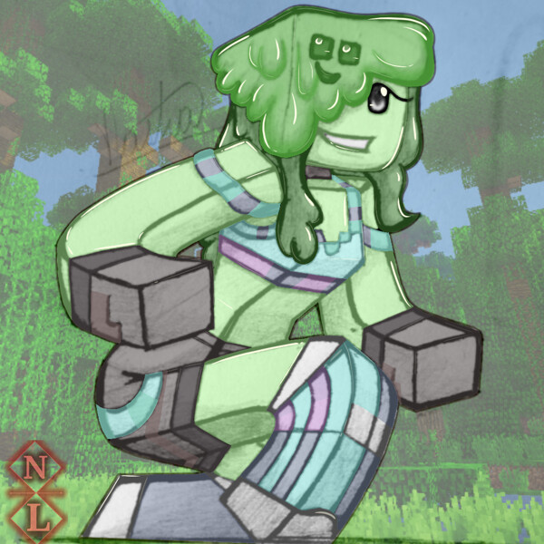 ArtStation - Minecraft Slime Girl