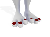Minerva Mink Feet Close Up 3D (Alternate) 2