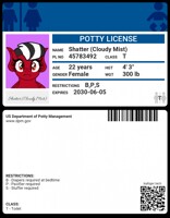 Shatter's Potty License