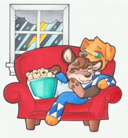 Commission: Rainy Cuddles