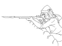 Musket firing- Lineart