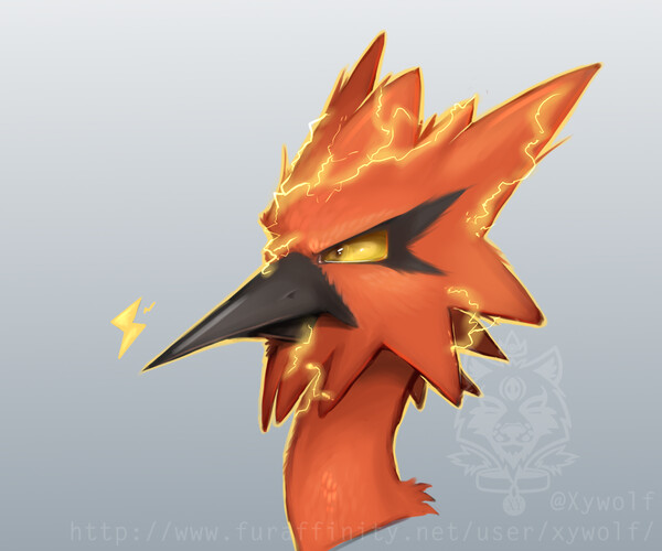 Galarian Zapdos by SiplickIshida -- Fur Affinity [dot] net