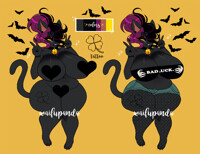 adoptable: bad luck black cat girl closed!