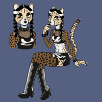 Concept Sketch - Small Tiddy Goth Cheetah