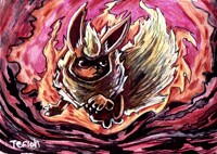 redraw Dark Flareon pokemon Card