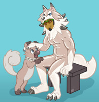 Petting Professor pats a peppy pup (Shiny version)  [COM]