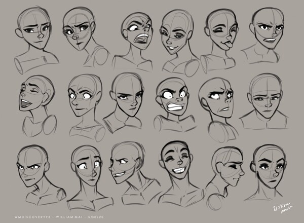 Stream drawing - Expression studies' by WMDiscovery93 -- Fur Affinity [dot]  net