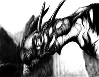 The Lava Dragon Herado - Pencil Art