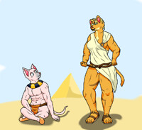 Roman tiger meets Egyptian sphynx