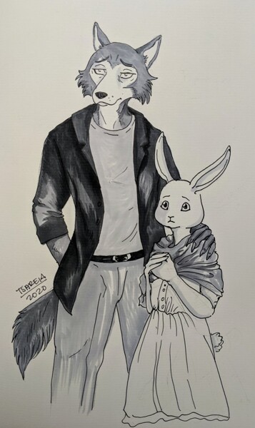 Legoshi and Haru by Tsareia -- Fur Affinity [dot] net