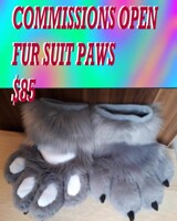 Fur suit paws