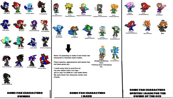 sonic fan made characters
