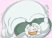 sleeping big fat wolf by HatosabureTaka -- Fur Affinity [dot] net