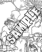 Coloring Book 24: Mad Tea Party
