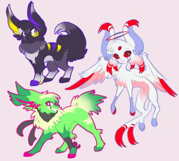 OPEN Eeveelution Adoptables $10 each by Drowned -- Fur Affinity [dot] net