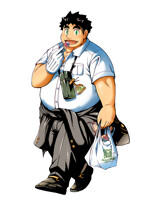 Black hair Ryota-green eyes