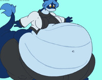 Aura's Massive Juice Belly.