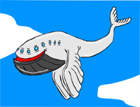 carnival critters: helium whale