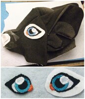 Hand Embroidered Eyes