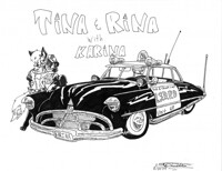 tina and rina with they'er car karina