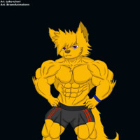 Muscle growth animation of taiko-sihori