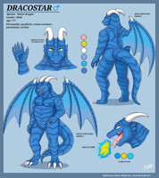 Chunky Draco Ref Sheet SFW - Art By CurlyArtheest