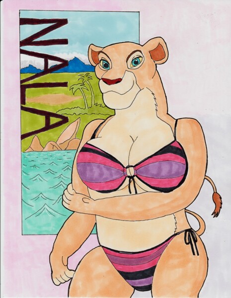 Nala in Kat s bikini by wondering artist Fur Affinity dot net