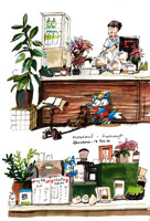【Urban sketch】homey cafe #1
