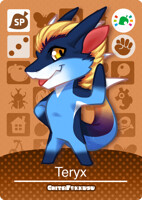 Animal Crossing Amiibo Card: Teryx [Chitafokkusu]
