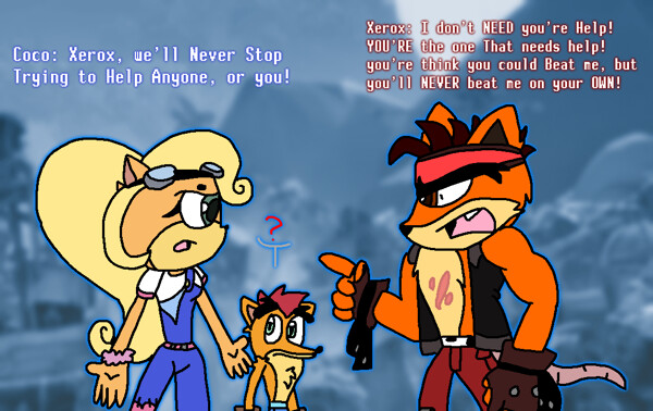 When Crash and Coco Tries to Help Xerox by Sonic4Ever760 -- Fur 
