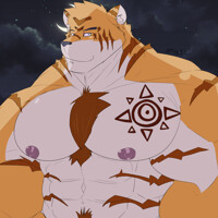 Bara tiger tiddies in the night