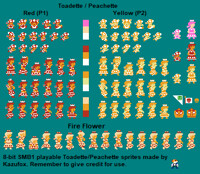 8-bit NES SMB Toadette/Peachette Sheet