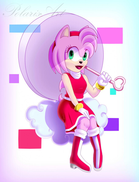 Amy Rose in Sonic Colors: Rise of the Wisps by KatRoseTheArtist on