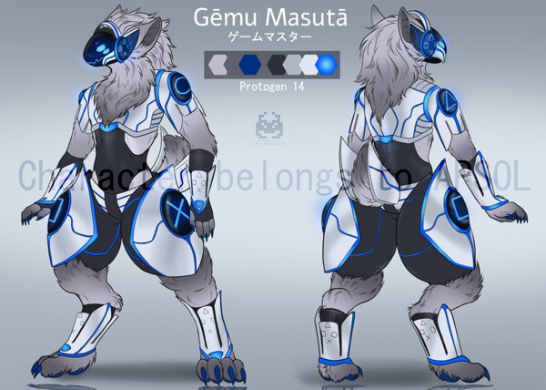 Protogen OC - Art commission by Isagu_art -- Fur Affinity [dot] net