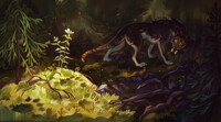 overgrown with moss