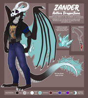Anthro Zander Reference Sheet [Commission]