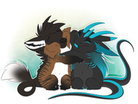Huggs YCH! done for Zekgith <3
